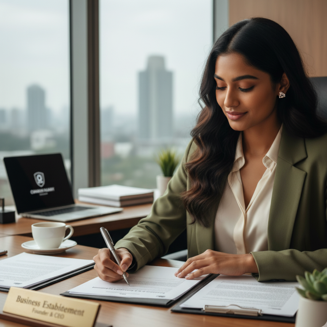 Professional woman working on business empowerment